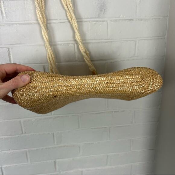 Vintage Worthington Straw Woven Braided Handle Shoulder Bag - Picture 5 of 11